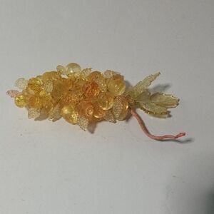MCM Gold and Yellow Floral Hair Accessories